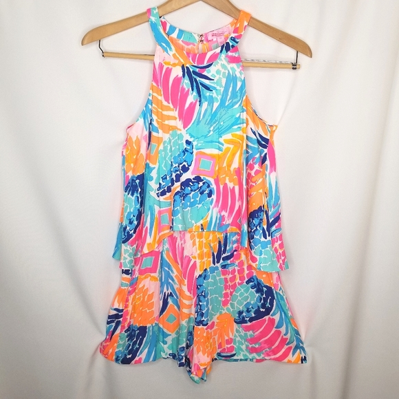 Lilly Pulitzer Edona Romper Goombay Smashed - Picture 3 of 12